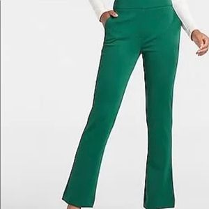 High Waisted Nylon Pull-On Bootcut Pant Green Express